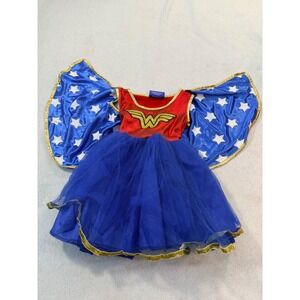 Rubies Wonder Woman Costume Dress Girls Red Blue Gold Tutu Cape DC Comics Sz  XS